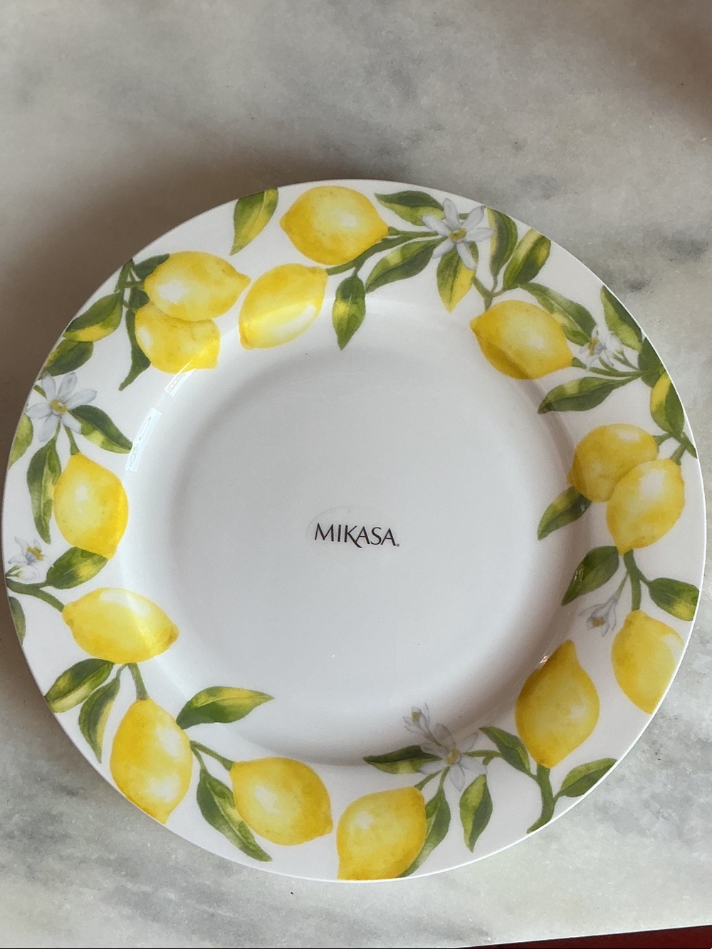 Mikasa Lemon Wreath Ceramic Dinner Plate - Yellow & Green